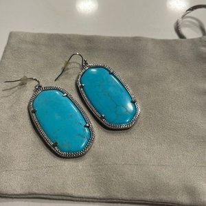 Kendra Scott Danielle Earrings Turquoise and Silver
